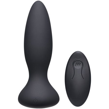Doc Johnson A Play Adventurous VIBE – Plug anal vibrant en silicone avec télécommande – Noir