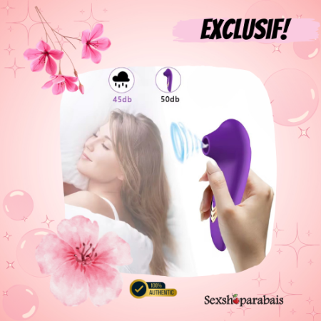 Vibromasseur suceur clitoridien en silicone + ABS à 5 vitesses – Recharge USB