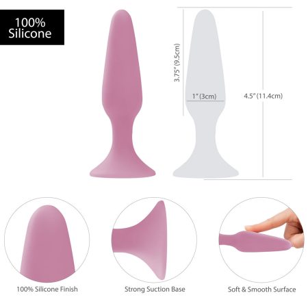 Pure Love® - Plug anal silicone – 4.5 pouces – Rose