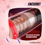 Masturbateur vibrant en forme de cup diamant – Haute qualité, modes de fréquences , rechargeable, 100 % étanche et silencieux