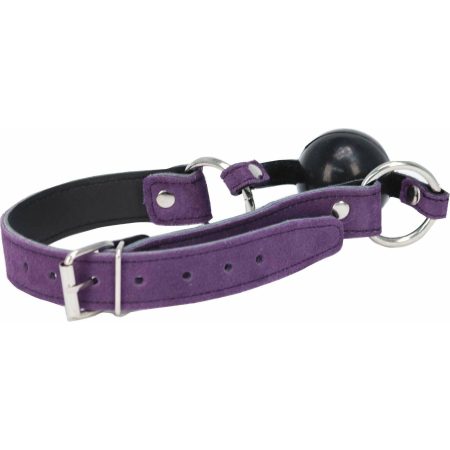 Peine Violet Suede Balle de Bondage Gag