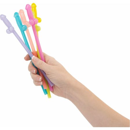 Jeux de Kheper Glow dans le noir Rainbow Naughty Straws - 6pc Jeu