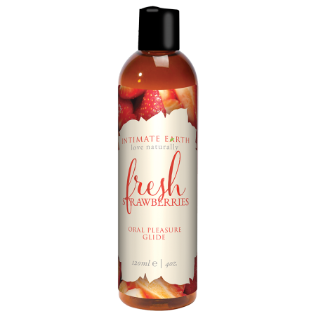Glide de saveurs naturelles de la Terre intime - Fraises fraîches - 120ml/4oz