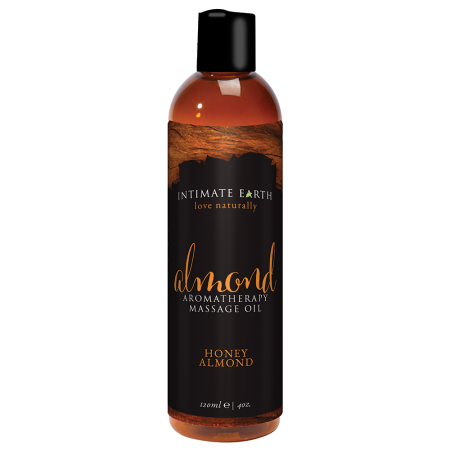 Huile de massage Aromathérapie Terre Intime - Amande de miel - 120ml/4oz