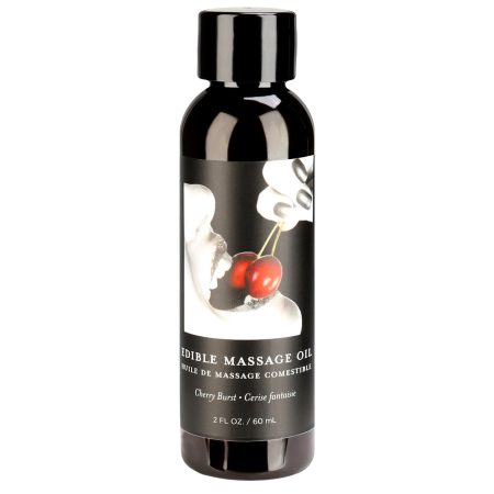 Huile de massage de chanvre comestible du corps terrestre - Cerise - 60ml/2oz