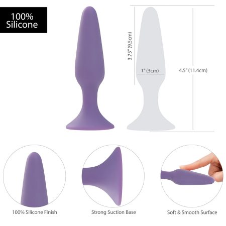 Pure Love® - Plug anal silicone – 4,5 pouces – violet