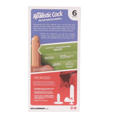 Docteur Johnson Cock réaliste original - Flesh 6"