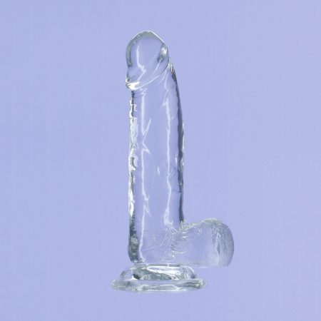 Cristal de toxicomanie – Dildo transparent de 7" avec boules