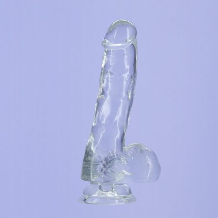 Cristal de toxicomanie – Dildo clair de 8" avec boules
