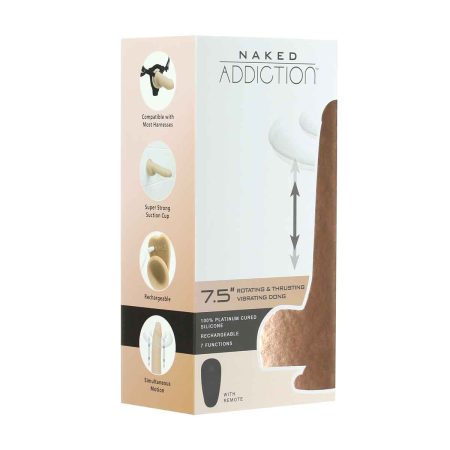 Dépendance nue Le frêne - 7.5" Dong vibrante et rotative