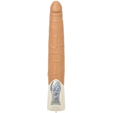Sept créations Long John Thrusting Vibrator - 11" - Beige