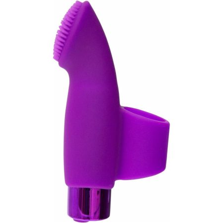 PowerBullet Rechargeable Naughty Nubbies - Vibe de doigt en silicone - violet