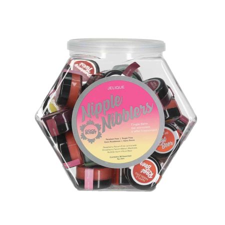 Jelique - Nibblers Nipple – Baume à abats frais – Jarres et affichage – 36 pièces - 3g