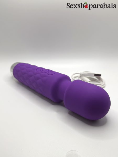 vibromasseur baguette étanche avec 20 modes et 8 niveaux d’intensité, masseur-baguette discret pour le plaisir féminin, jouet intime pour femme