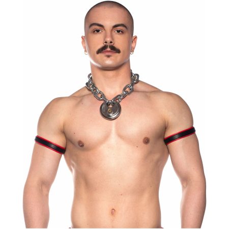 Prowler RED – Bande de biceps en cuir – Rouge