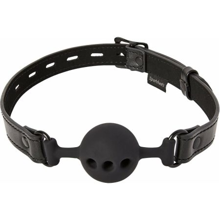 Feuilles de sport Silicone Respirant Bal Gag - Noir