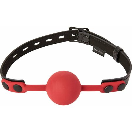 Feuilles de sport Saffron Silicone Bal Gag - Rouge