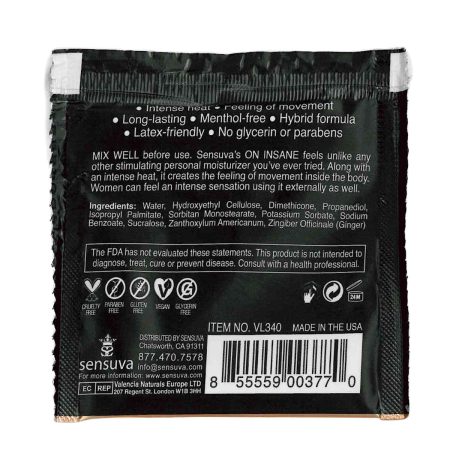 Sensuva – Ultra stimulant SUR INSANE - Original - Foil 6ml/0,20 fl oz.