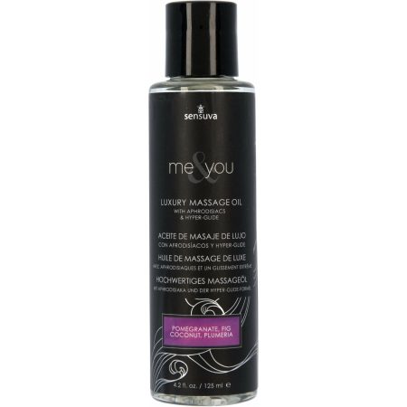 Sensuva Me &You – Huile de massage de luxe – 4,2 oz - grenade, Fig, noix de coco, Plumeria