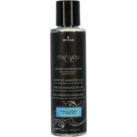 Sensuva Me &You – Huile de massage de luxe – 4,2 oz - Vanille, sucre et pois doux