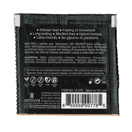 Sensuva – Ultra stimulant SUR L'INSANE - Cinnabun - Foil 6ml/0,20 fl oz.