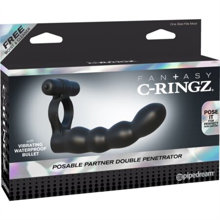C-RINGZ POSABLE PARTNER DOUBLE PENETRATOR NOIR