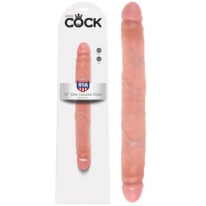 KING COCK 12" SLIM DOUBLE DILDO