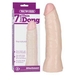 VAC-U-LOCK NATURAL THIN DONG 7" FLESH