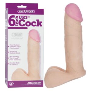 VAC-U-LOCK UR3 COCK 6" FLESH
