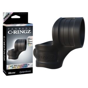 C-RINGZ MR BIG COCK RING AND BALL STRETCHER NOIR