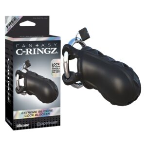C-RINGZ EXTREME SILICONE COCK BLOCKER NOIR