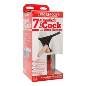VAC-U-LOCK ULTRA HARNESS II & PLUG W/7" REALISTIC