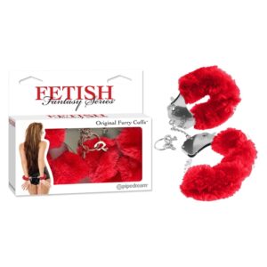 RED FURRY LOVE CUFFS