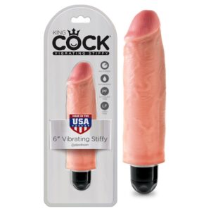 King Cock 6" Vibrating Stiffy - Flesh