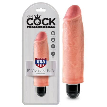 King Cock 6" Vibrating Stiffy - Flesh