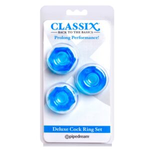 Classix - Deluxe Cock Ring Set, Blue