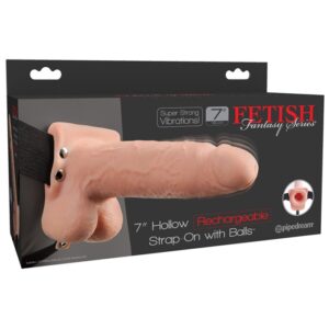Fetish Fantasy 7" Hollow Rechargeable Strap-on wit