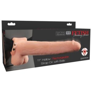 Fetish Fantasy 11" Hollow Rechargeable Strap-on wi