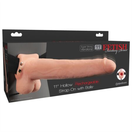 Fetish Fantasy 11" Hollow Rechargeable Strap-on wi