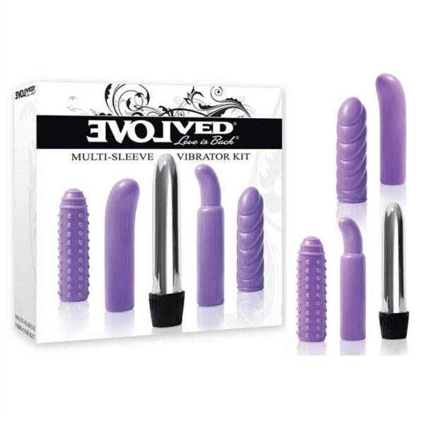 KIT MULTI-SLEEVE VIBRATOR MAUVE