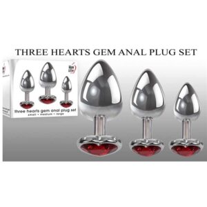 THREE HEARTS GEM ANAL PLUG SET