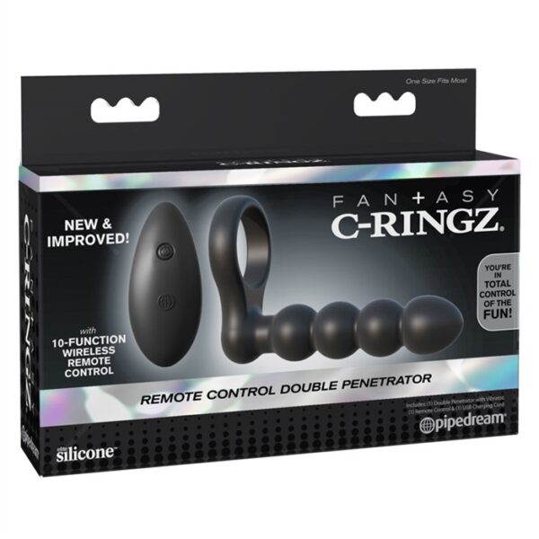 C-RINGZ REMOTE CONTROL DOUBLE PENETRATOR NOIR