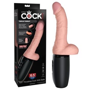King Cock Plus 6.5" Thrusting cock / balls Light