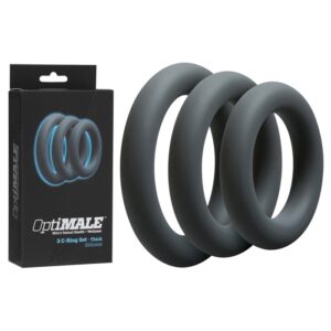 OptiMALE - 3 C-Ring Set - Thick - Slate