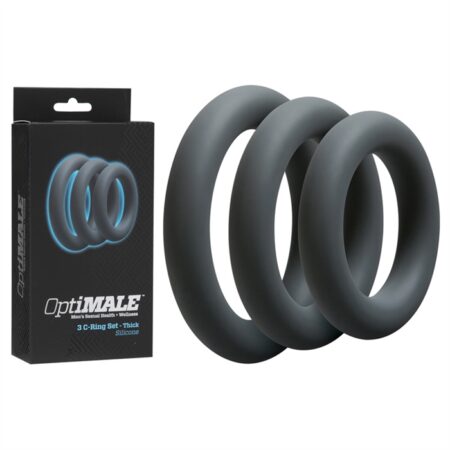 OptiMALE - 3 C-Ring Set - Thick - Slate
