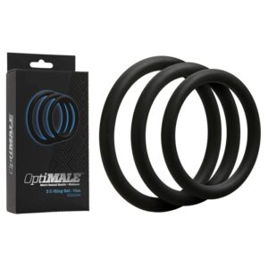 OptiMALE - 3 C-Ring Set - Thin - Black