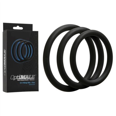 OptiMALE - 3 C-Ring Set - Thin - Black