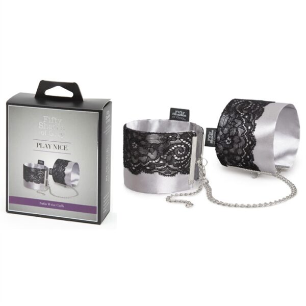 FSOG - Play Nice Satin & Lace Wrist Cuffs