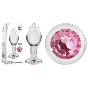 MEDIUM PINK GEM GLASS PLUG