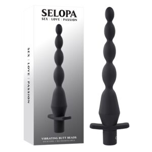 Vibrating Butt Beads - Silicone Rechargeable Black